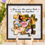 Personalized Mom Puzzle Wood Sign For Mother's Day - Custom Photo Collage Gift For Living Room Decor