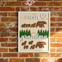 First Mom Now Grandma Bear Family 3D Wood Sign - Personalized Plaque For Living Room DéCor