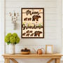 Bear Family Wood Sign - Personalized For 'First Mom Now Grandma' - Mother's Day Gift
