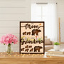 Bear Family Wood Sign - Personalized For 'First Mom Now Grandma' - Mother's Day Gift