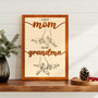 Personalized First Mom Now Grandma Wood Sign With Kids Holding Hands - Impressive Mother's Day Gift