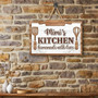 Custom Mom's Kitchen Wood Sign - Mother's Day Gift For Mom, Grandma In Rustic Style