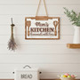 Custom Mom's Kitchen Wood Sign - Mother's Day Gift For Mom, Grandma In Rustic Style