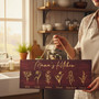Personalized Mom's Kitchen Wood Sign With Birth Flower - Mother's Day Gift, Grandma's Garden