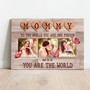 Heartfelt Mother's Day Canvas - "To The World" Personalized Gift