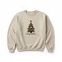 Christmas Tree Leopard Embroidered Sweatshirt