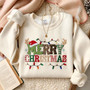 Embroidered Merry Christmas Embroidered Sweatshirt