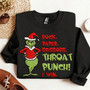 Rock Paper Scissors Grinch Christmas Embroidered Sweatshirt