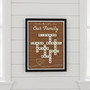 Custom Last Name Wood Sign - Scrabble Family Crossword Gift
