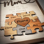 Display Your Family's Love - Custom Puzzle Wood Sign for Mom