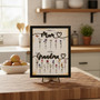 Grandma's Love Blooms Forever - Personalized Flower Wood Sign