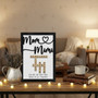 Heartfelt Mimi & Mom Family Name Crossword Wood Sign Gift