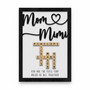 Heartfelt Mimi & Mom Family Name Crossword Wood Sign Gift