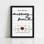 Keepsake Wood Sign for Couples - Personalized Photo Puzzle