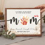 Mom's Engraved Love - Custom Handprint Wood Sign Keepsake