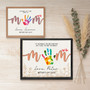 Mom's Engraved Love - Custom Handprint Wood Sign Keepsake