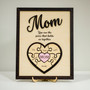 Mom's Heart Puzzle - Custom Family Wood Sign with Names