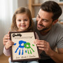 Daughter's Love - Personalized Handprint Dad Wood Sign Keepsake