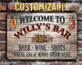 Design Your Own Beer & Wine Bar Vintage Tin Sign Gift