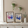 Forever Loved - Personalized Dad Handprint Wood Sign Gift