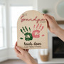 Handprint Memory Wood Sign - Personalized Gift for Dad or Papa