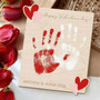Love's Imprint Wood Sign - Custom Couple Handprint Keepsake Gift