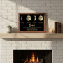 Moon Phase Wood Sign - The Day You Became My Dad Custom Frame