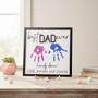 Personalized 'Hands Down' Handprint Wood Sign for Dad Papa