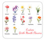 Treasured Birth Flower Wood Sign - Personalized Gift for Mom