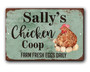 Vintage Chicken Coop Vintage Tin Sign - Durable Outdoor Metal Art