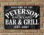 Your Custom Bar & Grill Oasis Vintage Tin Sign for the Backyard