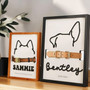 A Paw-Print on My Heart - Dog Memorial Wood Sign for Collar