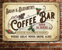 Brewed Just For You: Personalized Coffee Bar Vintage Metal Sign