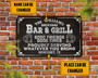 Claim Your Flame: Personalized Grill & Bar Vintage Metal Sign