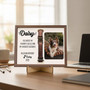 Forever Loved Pet Memorial Wood Sign for Collar - Keepsake Frame