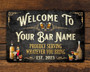 Own Your Pub! Personalized Indoor/Outdoor Retro Tin Bar Sign