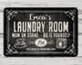 Personalized Vintage Metal Sign - Custom Laundry Room Art