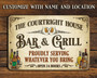 Personalized Vintage Metal Sign for Your Bar and Grill Oasis