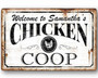 Showcase Your Flock: Personalized Outdoor Chicken Coop Vintage Sign