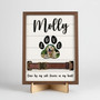 Wood Sign - Dog Collar Display & Personalized Photo Memorial