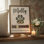 Wood Sign - Dog Collar Display & Personalized Photo Memorial