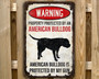 Your Dog's Funny Personalized Retro Tin Warning Metal Sign