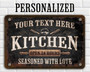 Your Home's Kitchen Heart: Personalized Vintage Metal Sign Art