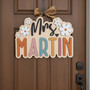 Custom Daisy Teacher Wood Sign for Classroom Door Gift