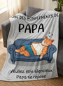 Cadeau Papa, Cadeau Anniversaire Papa - Idee Plaid Couverture Chat, Cadeaux Anniversaire Pere, Cadeau Fete Des Peres Original