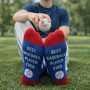 Funny Baseball Player 3D Crew Socks Unique Sports Gift Funny Baseball Player 3D Crew Socks Unique Sports Gift