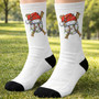 Holiday Baseball 3D Socks with Santa Hat Design Holiday Baseball 3D Socks with Santa Hat Design