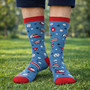 Id Rather Be Watching Baseball Funny 3D Fan Socks Id Rather Be Watching Baseball Funny 3D Fan Socks