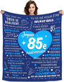 Original 85 Ans Homme Cadeau Plaid Couverture Cadeau D'Anniversaire Pour 85 Ans Papa Ami Mari Oncle Grand-PèRe Cadeau 85èMe Anniversaire Souvenir Idée Canapé Couverture De Sieste (85e)
