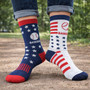 USA Flag Baseball 3D Crew Socks Show Your American Pride